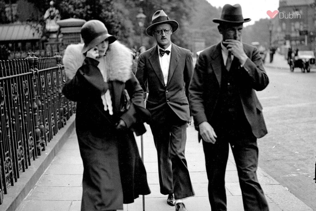 James Joyce pictured after his Kensington register office wedding to Miss Nora Barnacle of Galway, London, England, 4th July 1931