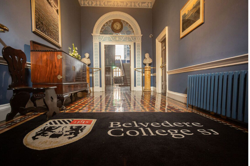 Fig 2. The entrance hallway of Belvedere House, Belvedere, College, S.J., Great Denmark St., Dublin 1.