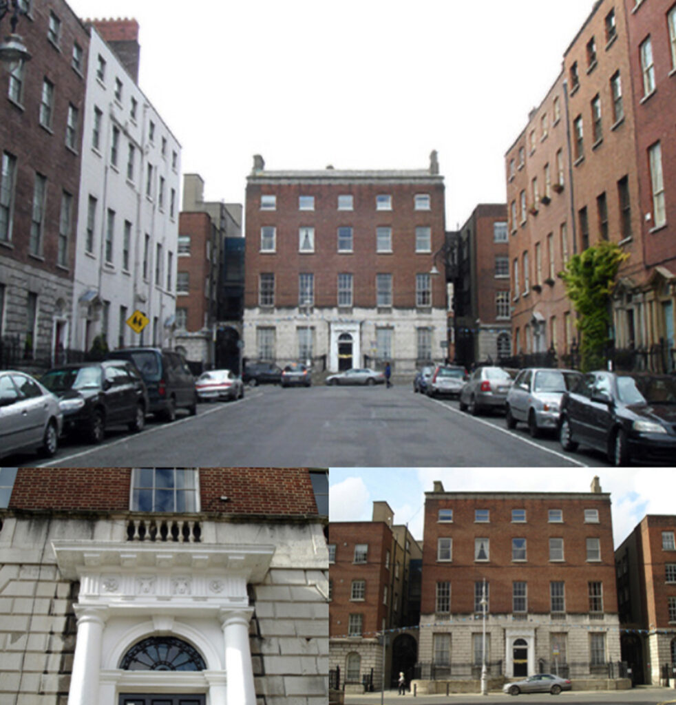 Fig. 3. The “imposing facade” of Belvedere House, Great Denmark St., as it terminates the north end of North Great George's St.