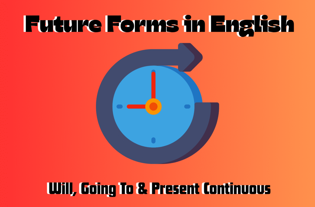 future forms in english will, going to & present continuous